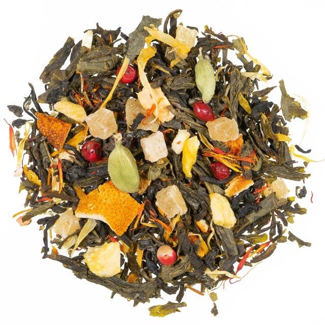 Aprikoze  Kardamons Aromatizēta Zaļā Tēja