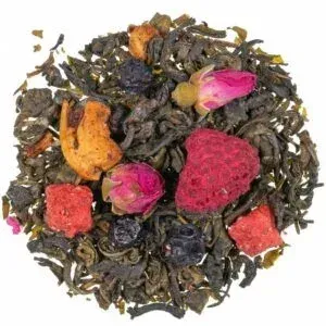Blueberry Natural – zaļā tēja China Gunpowder ar mellenēm un balto tēju China Mao Feng