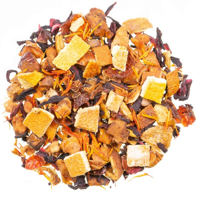 Sarkanais Apelsīns Augļu Tēja